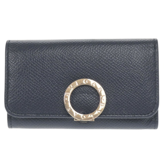 BVLGARI Accessories - Bvlgari Men's Blue Leather 6-Key Case (1469)